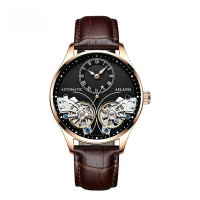 Mechanical Watch with Double Tourbillon and Luminous Display