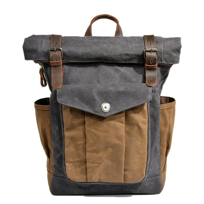 Waxed Canvas Rolltop Backpack | MARSEILLE