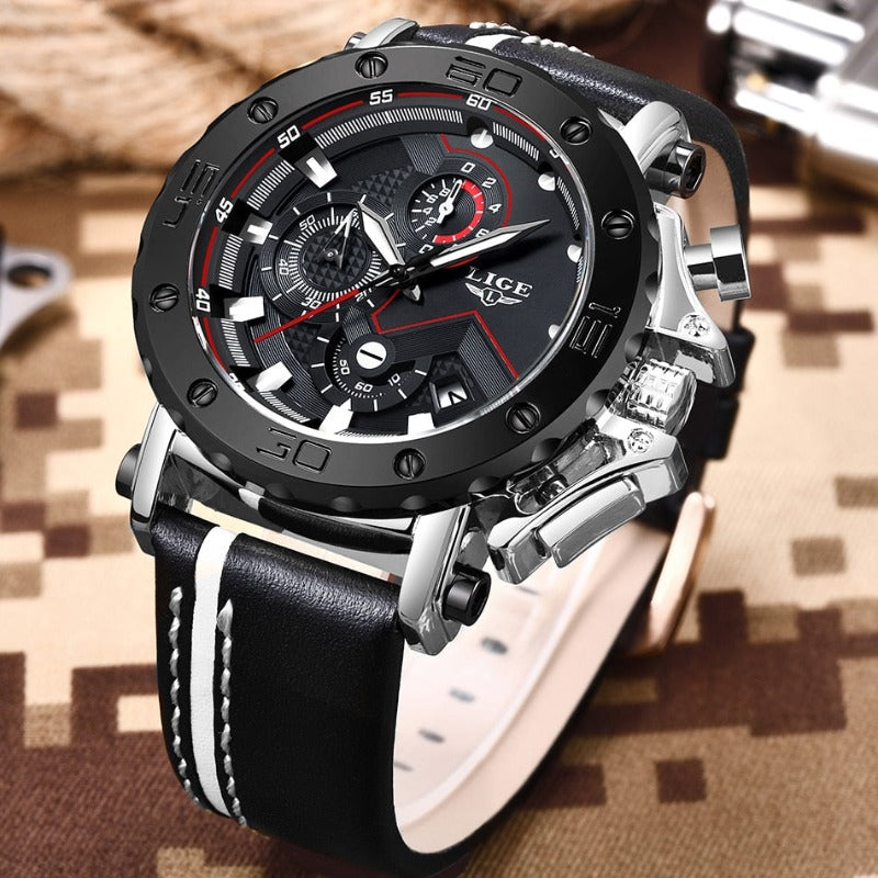 Luxurious Military Watch Made of Stainless Steel with Quartz Movement