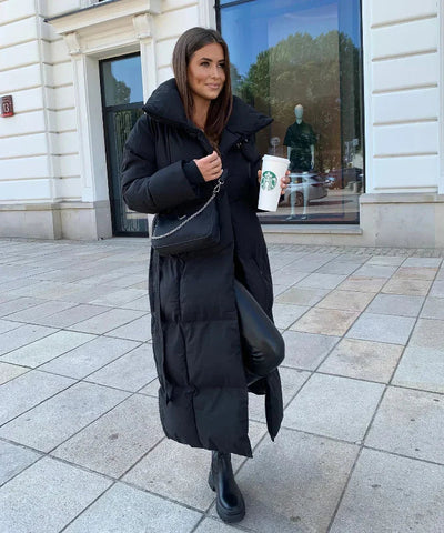 Jozette | Long winter coat with belt