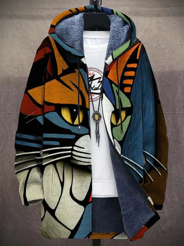 Josiah | Cozy cat print jacket