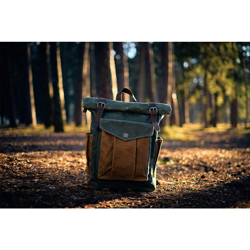 Waxed Canvas Rolltop Backpack | MARSEILLE